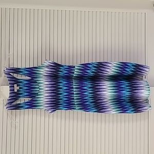 Tehama Athletic Racerback Dress. Size Small. Purple/Aqua Multicolor